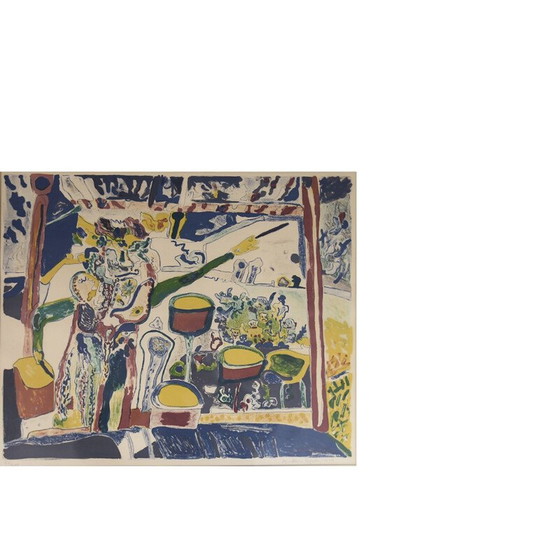 Image 1 of Vintage kleurenlitho door Anders Fogelin, Duitsland 1974