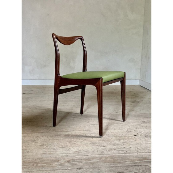 Image 1 of Set van 4 vintage groene stoelen van imitatieleer