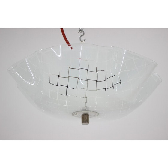 Image 1 of Vintage glazen hanglamp, Tsjecho-Slowakije 1970