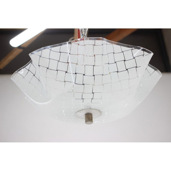 Image 1 of Vintage glazen hanglamp, Tsjecho-Slowakije 1970