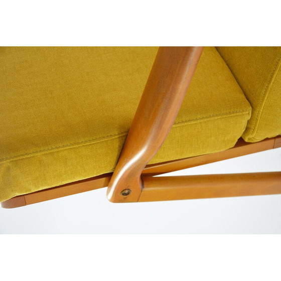 Image 1 of Vintage gele teakhouten BZ bank