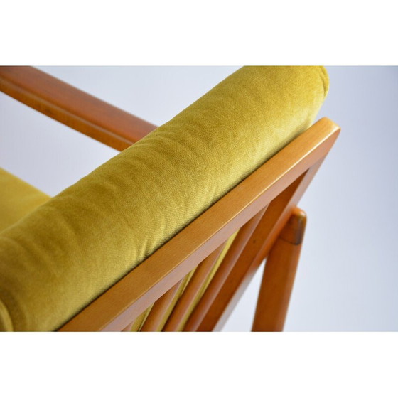 Image 1 of Vintage gele teakhouten BZ bank