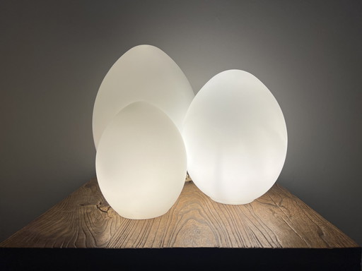 3x Opaline Vianne Domec Egg Lamps