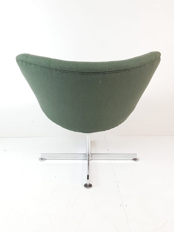 Image 1 of 2 Rudolf Wolf Swivel Chair Modello Groen Ploegwool Fauteuils