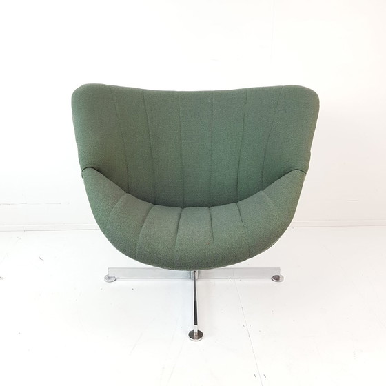 Image 1 of 2 Rudolf Wolf Swivel Chair Modello Groen Ploegwool Fauteuils