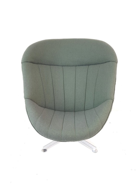 Image 1 of 2 Rudolf Wolf Swivel Chair Modello Groen Ploegwool Fauteuils