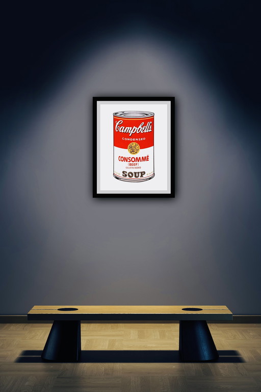 Andy Warhol: “Campbell'S Soup Consomme, 1968”.