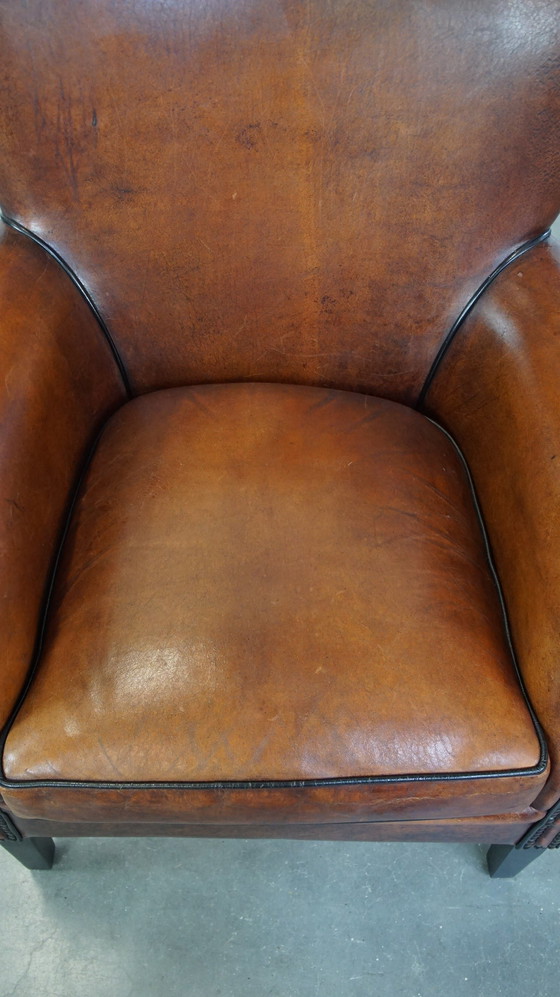 Image 1 of Armchair Gemaakt Van Schapenleer