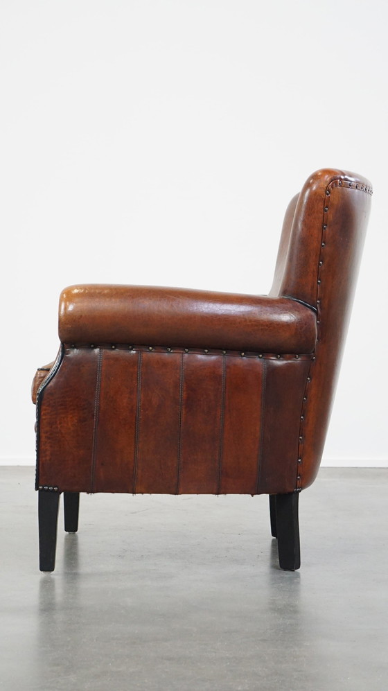 Image 1 of Armchair Gemaakt Van Schapenleer