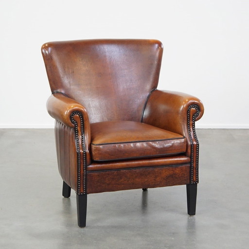 Armchair Gemaakt Van Schapenleer