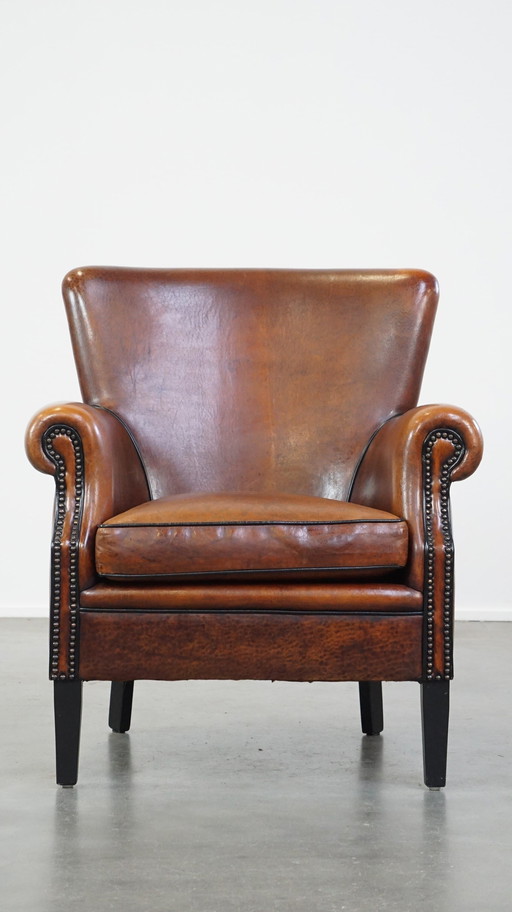 Armchair Gemaakt Van Schapenleer