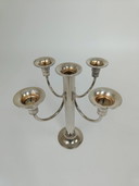 Elegante verzilverde Art Deco kandelaar