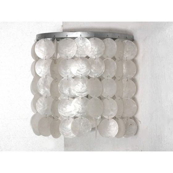 Image 1 of Set van 3 vintage wandlampen schelp door j. Luber, 1970