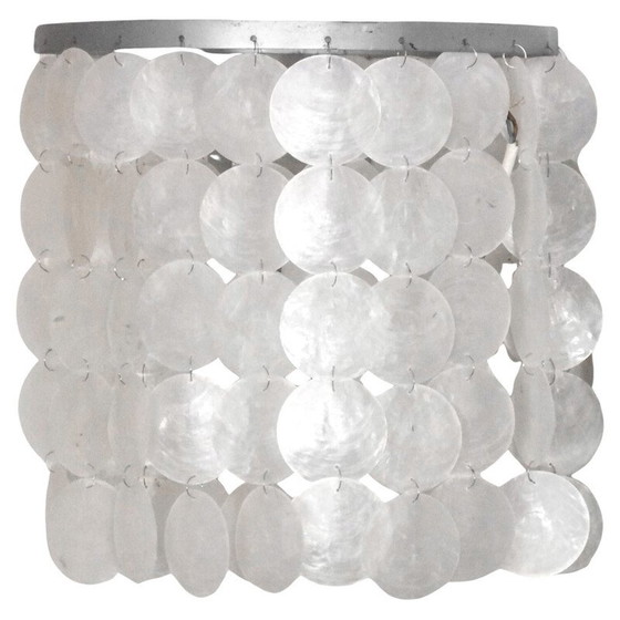 Image 1 of Set van 3 vintage wandlampen schelp door j. Luber, 1970
