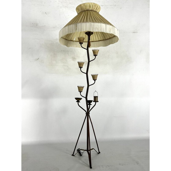 Image 1 of Vintage messing vloerlamp, Italië 1950