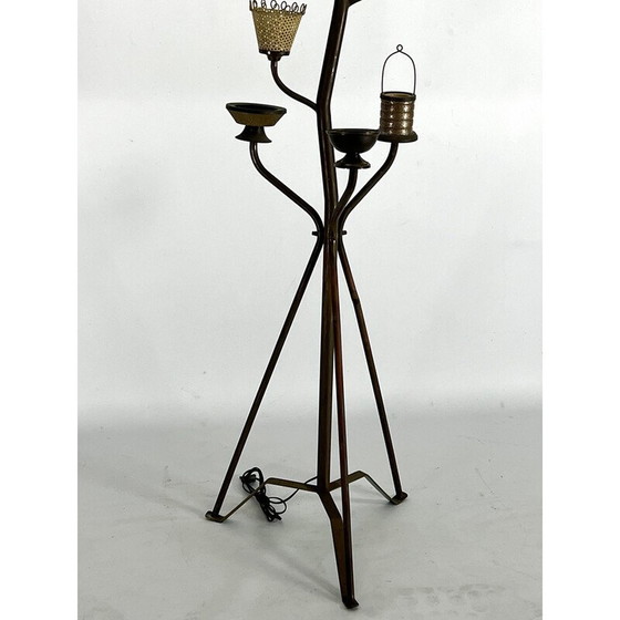 Image 1 of Vintage messing vloerlamp, Italië 1950