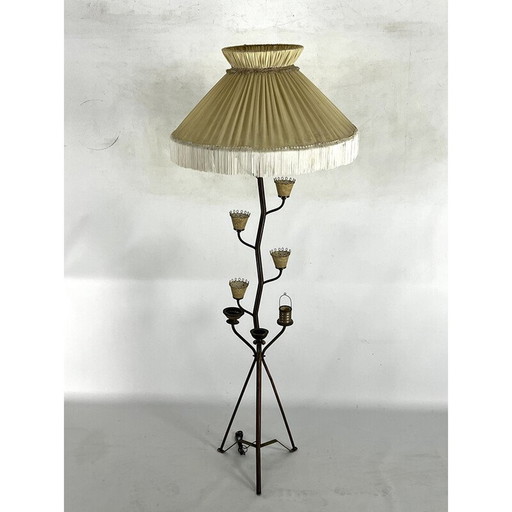 Vintage messing vloerlamp, Italië 1950