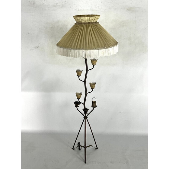 Image 1 of Vintage messing vloerlamp, Italië 1950