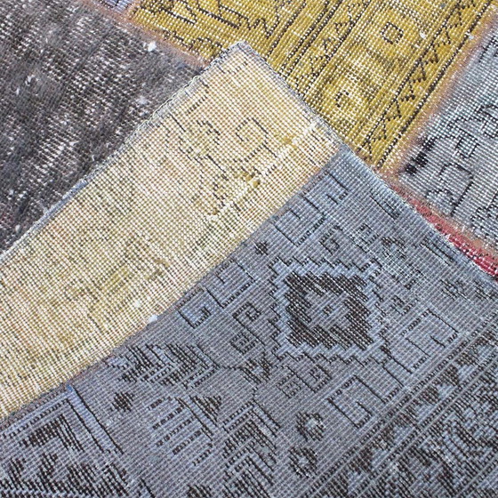 Image 1 of Perzisch patchwork vloerkleed 130X130