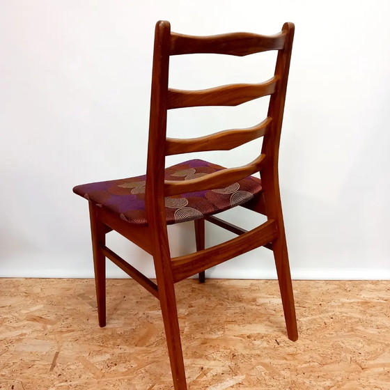 Image 1 of 4x Vintage teakhouten eetkamerstoelen