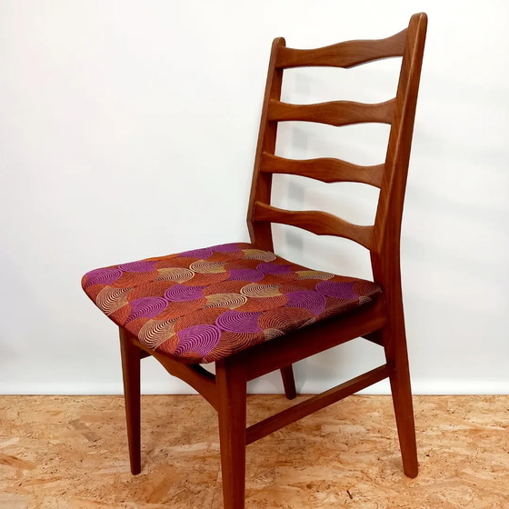 Image 1 of 4x Vintage teakhouten eetkamerstoelen