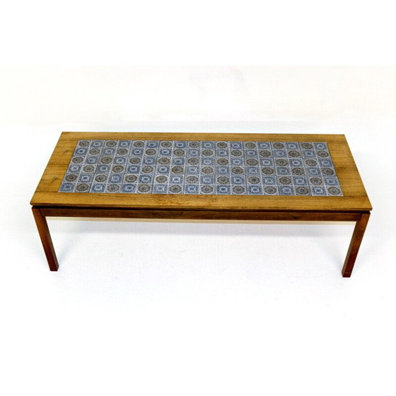 Image 1 of Vintage salontafel van keramiek en rozenhout, Denemarken 1960