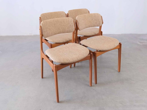 Image 1 of 4X Set Vintage Erik Boekenstoelen Od49 Deens Ontwerp