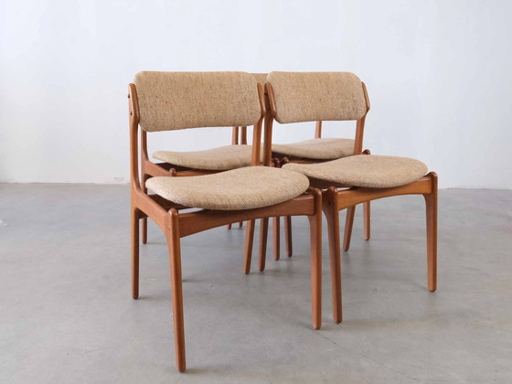 Image 1 of 4X Set Vintage Erik Boekenstoelen Od49 Deens Ontwerp