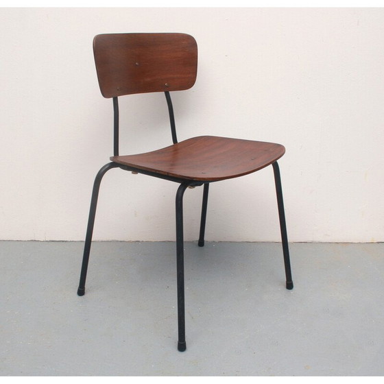 Image 1 of Vintage multiplex en metalen stoelen, 1960