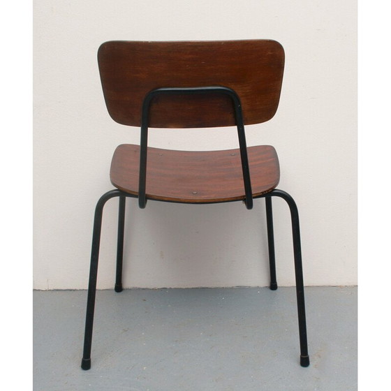 Image 1 of Vintage multiplex en metalen stoelen, 1960