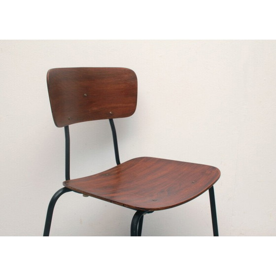 Image 1 of Vintage multiplex en metalen stoelen, 1960