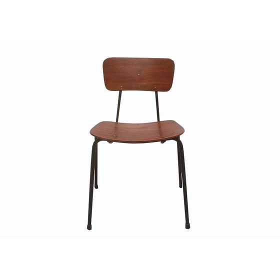 Image 1 of Vintage multiplex en metalen stoelen, 1960