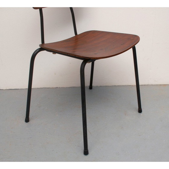 Image 1 of Vintage multiplex en metalen stoelen, 1960