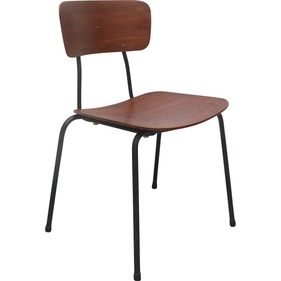 Image 1 of Vintage multiplex en metalen stoelen, 1960