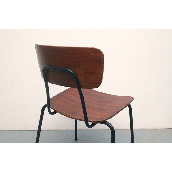 Image 1 of Vintage multiplex en metalen stoelen, 1960