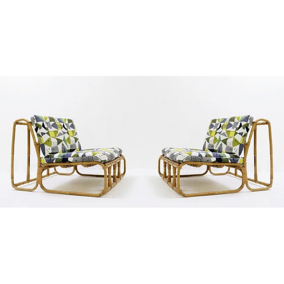 Image 1 of Paar vintage bamboe fauteuils