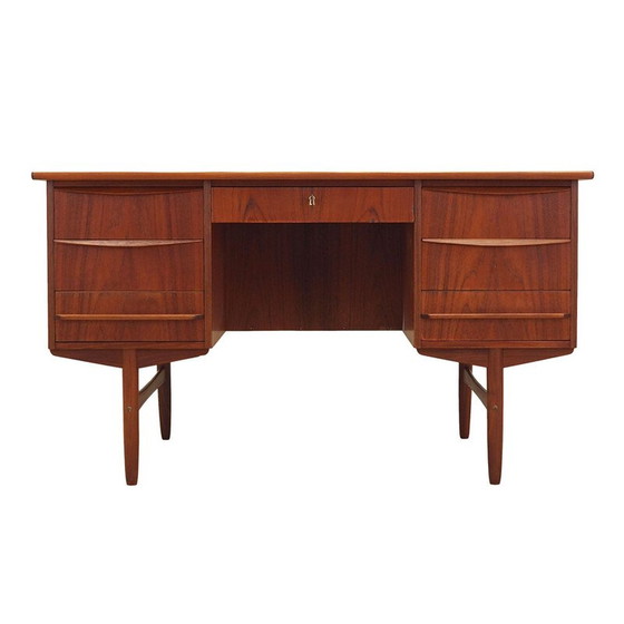 Image 1 of Teakhouten bureau, Deens ontwerp, jaren 1970, productie: Denemarken