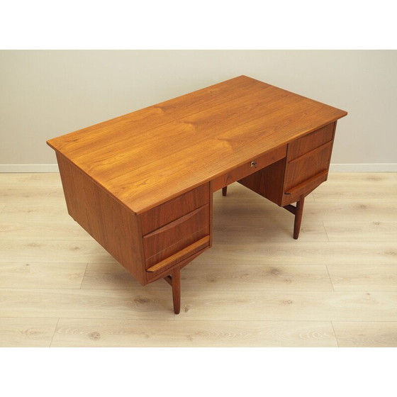 Image 1 of Teakhouten bureau, Deens ontwerp, jaren 1970, productie: Denemarken