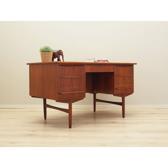 Image 1 of Teakhouten bureau, Deens ontwerp, jaren 1970, productie: Denemarken