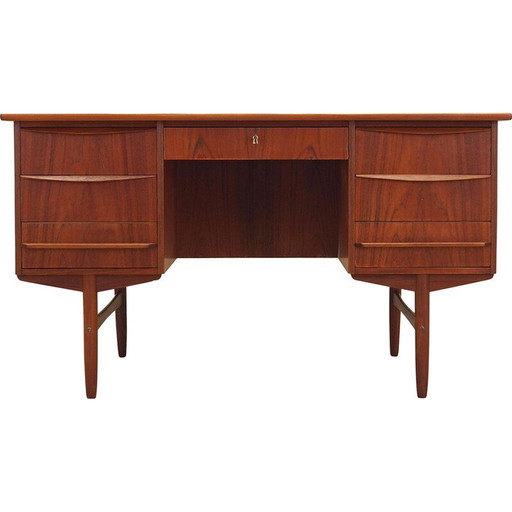 Teakhouten bureau, Deens ontwerp, jaren 1970, productie: Denemarken