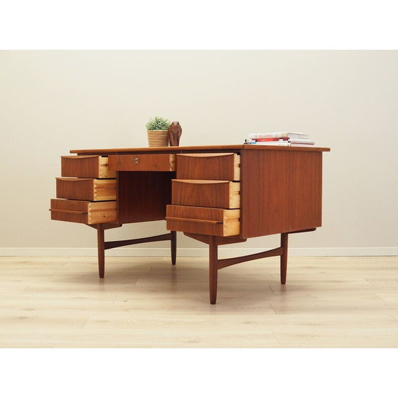 Image 1 of Teakhouten bureau, Deens ontwerp, jaren 1970, productie: Denemarken