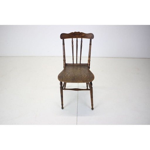 Houten vintage stoel, Tsjecho-Slowakije 1910