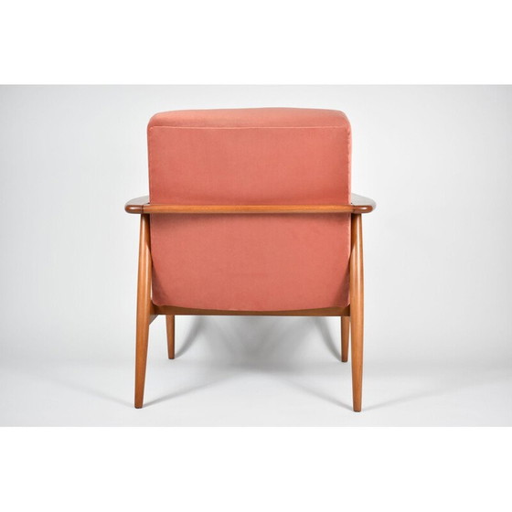 Image 1 of Vintage Roze fauteuil van M.Zieliński Deens 1960