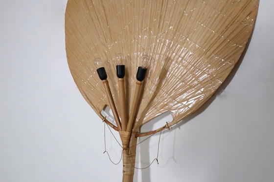 Image 1 of Grote Uchiwa vloerlamp van Ingo Maurer voor M Design, Duitsland 1977