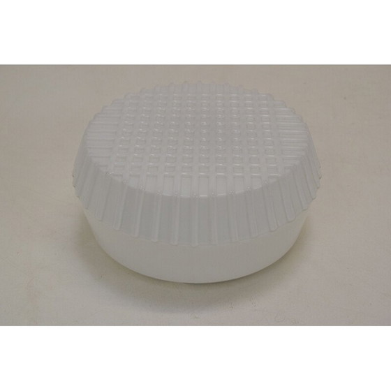 Image 1 of Vintage plafondlamp van metaal en glas, Tsjechoslowakije 1970