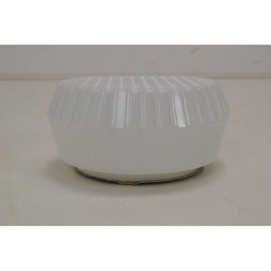 Image 1 of Vintage plafondlamp van metaal en glas, Tsjechoslowakije 1970