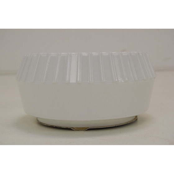 Image 1 of Vintage plafondlamp van metaal en glas, Tsjechoslowakije 1970