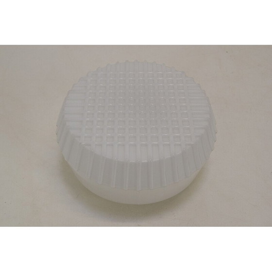 Image 1 of Vintage plafondlamp van metaal en glas, Tsjechoslowakije 1970