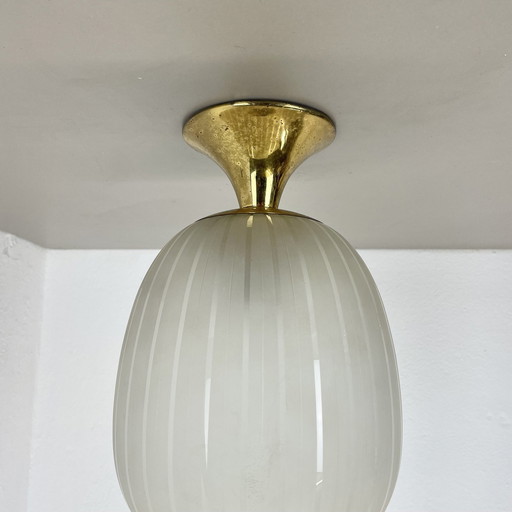 Zeldzame "Pomona" plafondlamp van Wilhelm Wagenfeld, Peill + Putzler, Duitsland, 1950