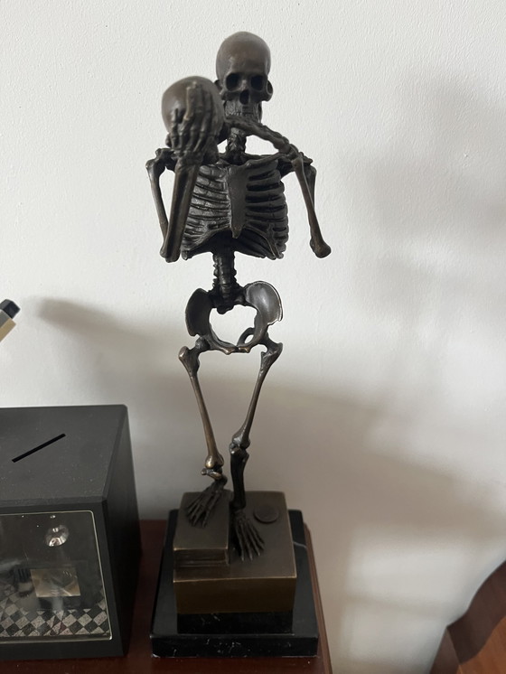 Image 1 of Skeleton statue bronze